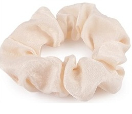 Sametové Scrunchie gumičky do vlasů - Světle béžové